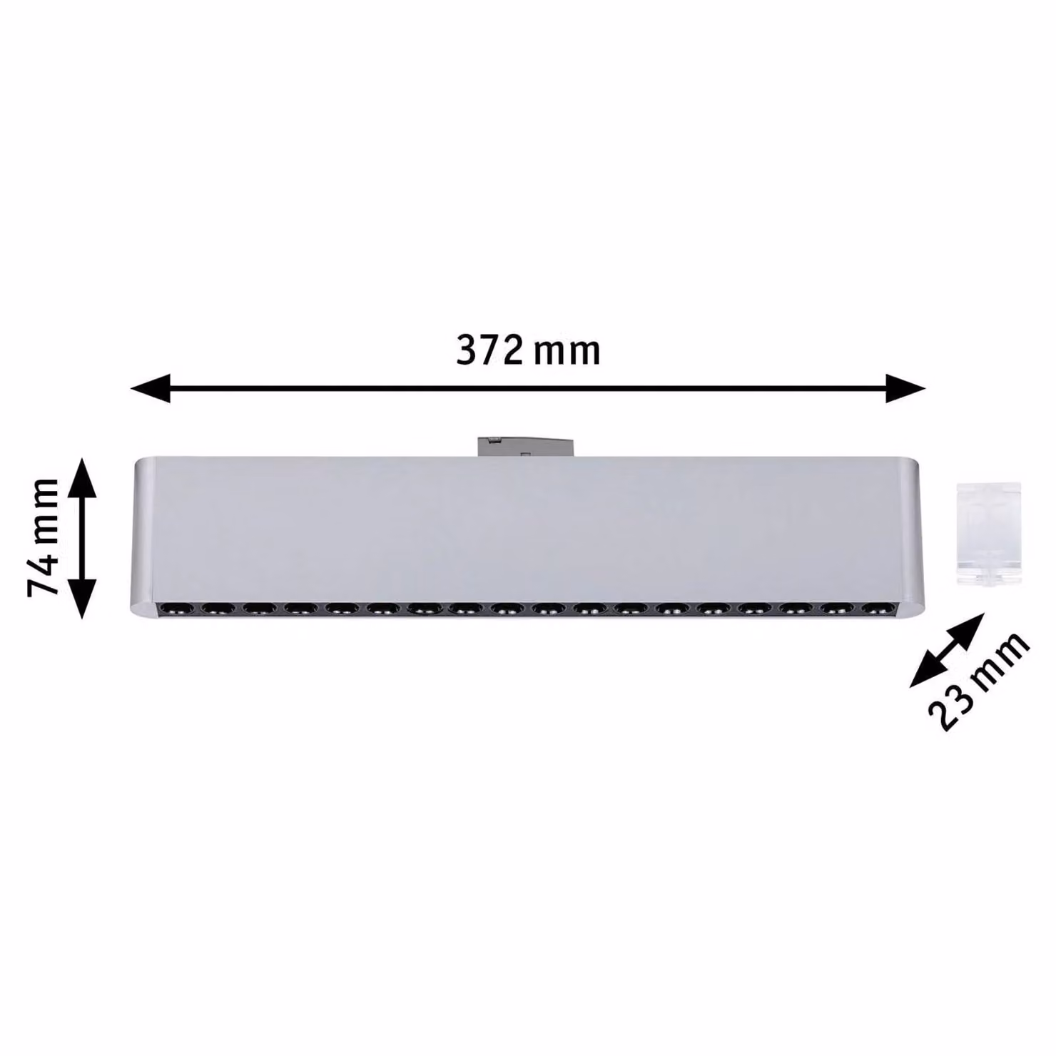 Paulmann Lampada da binario a LED URail Zelos, cromata, 4.000 K, 37 cm dimmerabile, Alluminio / Grigio / Zincato, Soggiorno / Sala da pranzo, Alluminio, Moderno