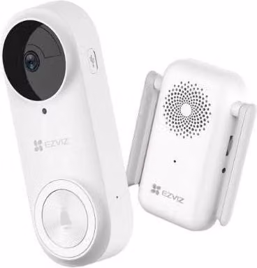 Kit Videocitofono Smart WiFi Ezviz DB2 Pro 5MP con Batteria da 5200 mAh IP65 e Audio Bidirezionale Bianco