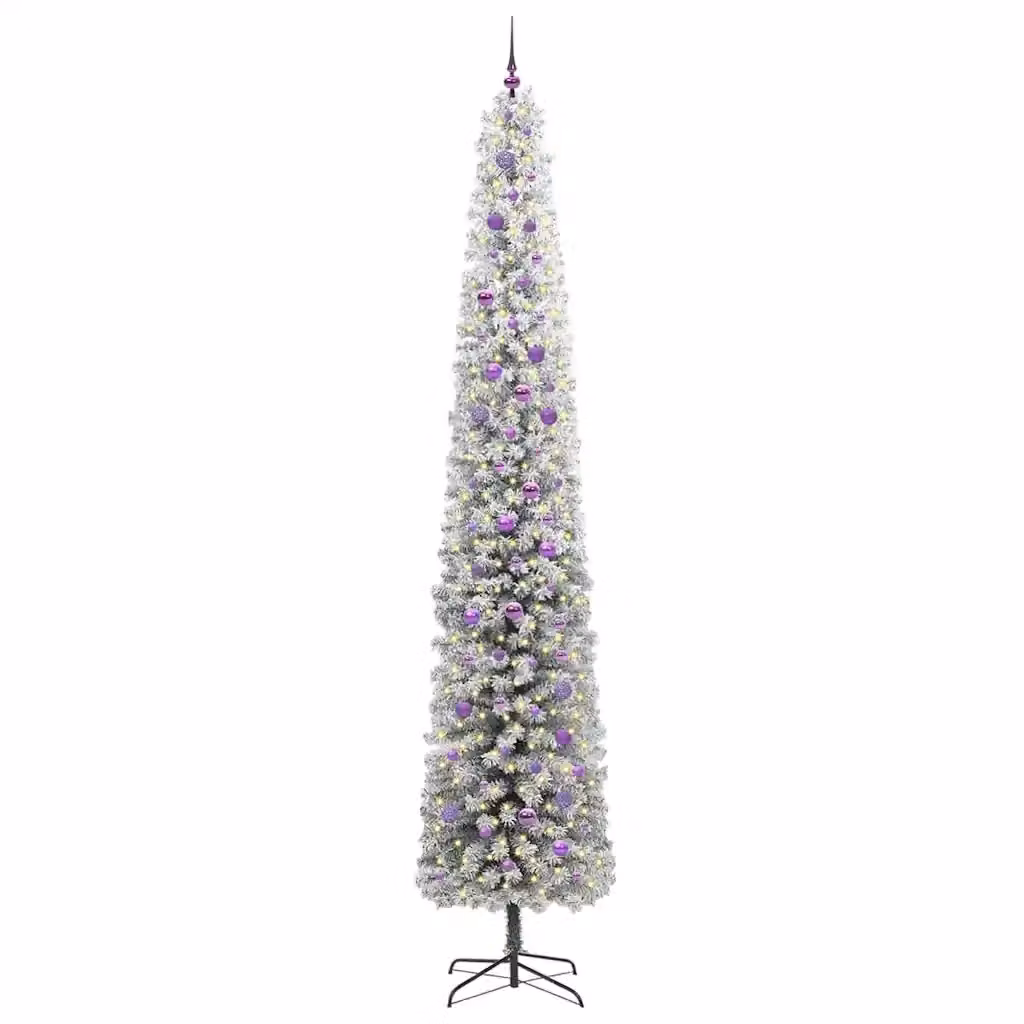 Albero di Natale artificiale moderno vidaXL verde con 300 LED luce bianca calda, Altezza: 300 cm – 2
