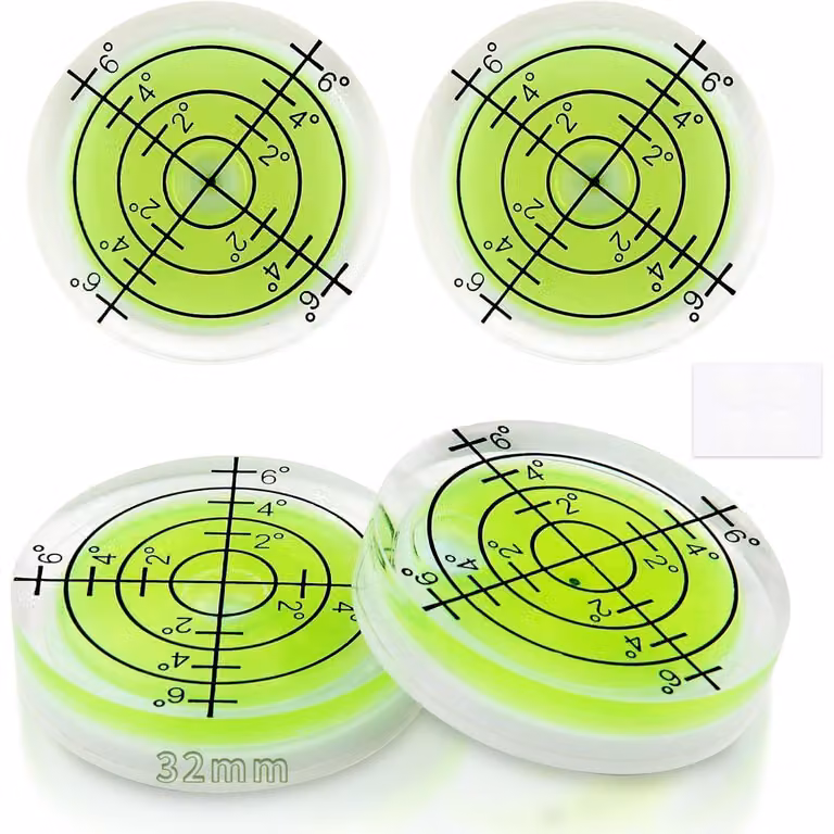 4 livelle a bolla a forma di libellula, diametro 32 mm, livelle a bolla mini rotonde