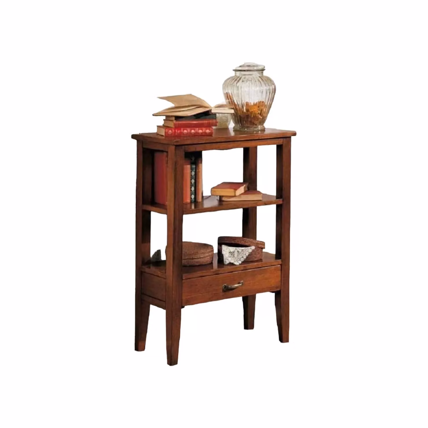 Consolle con 1 cassetto in legno massello Mobili 2G colore noce L: 60 cm, P: 30 cm, H: 85 cm – 2