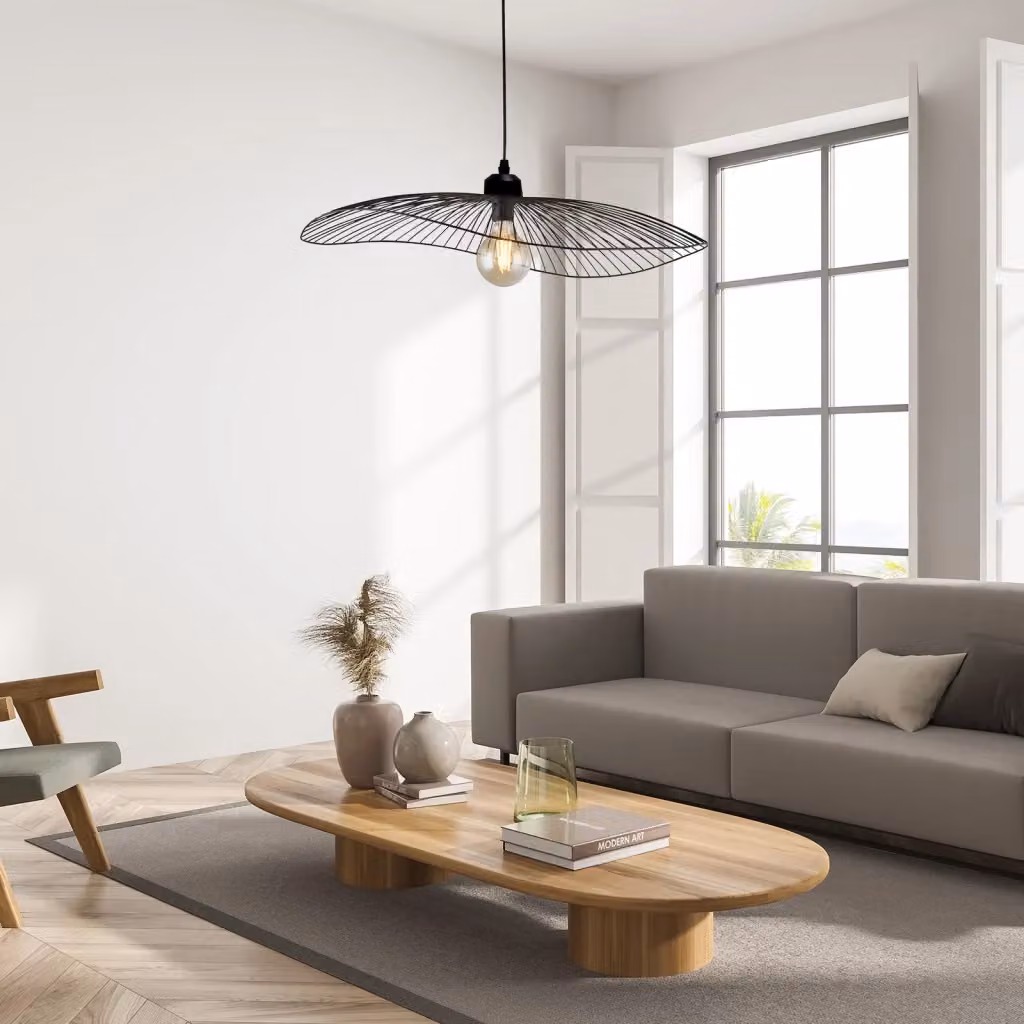 Lampada a sospensione SEARCHLIGHT in metallo nero stile industrial-nordico con attacco E27 e altezza regolabile – 2