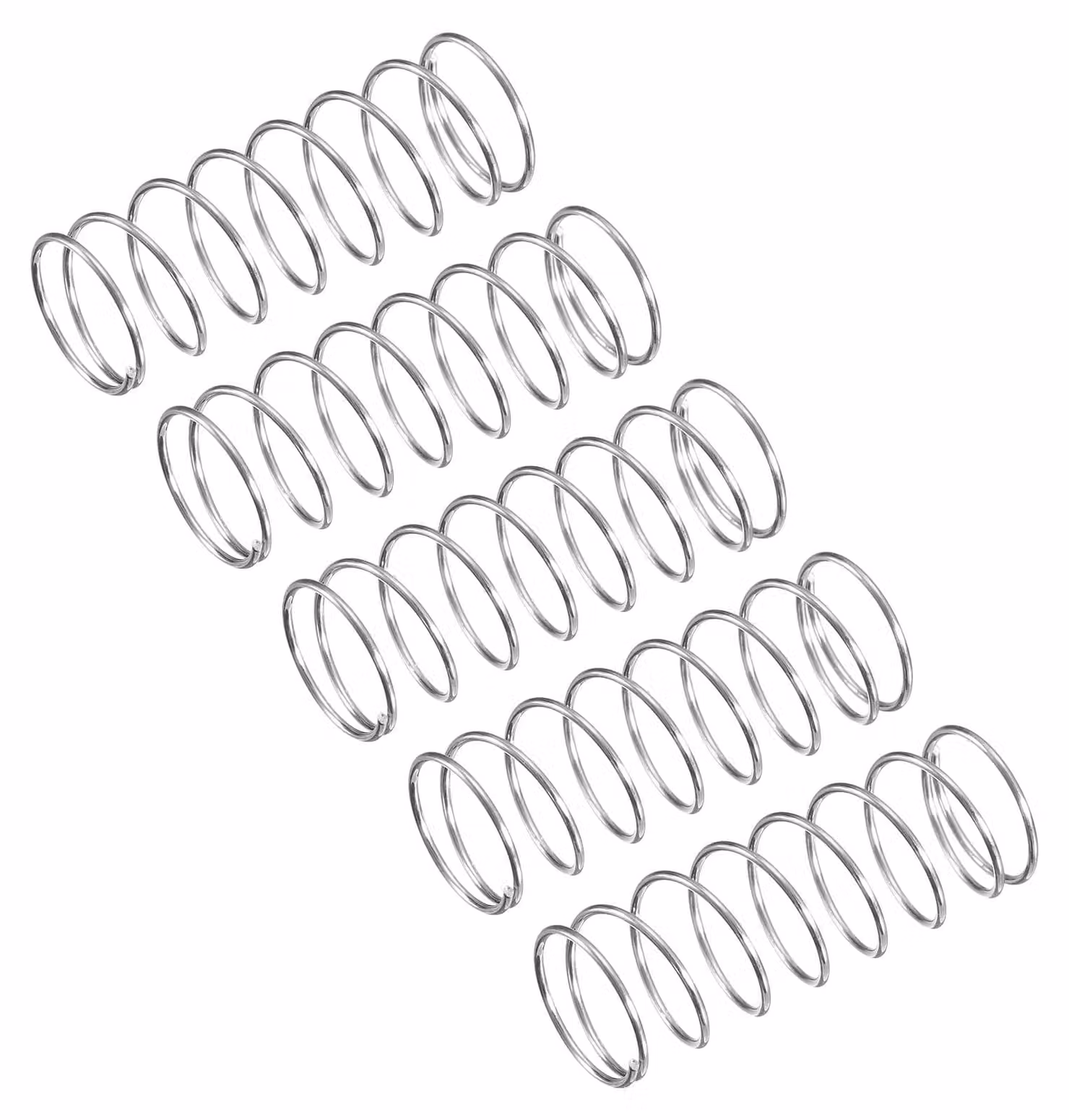 Confezione da 5 molle a compressione, acciaio inossidabile 304, diametro esterno di 10 mm, filo di 0,6 mm, lunghezza di 25 mm