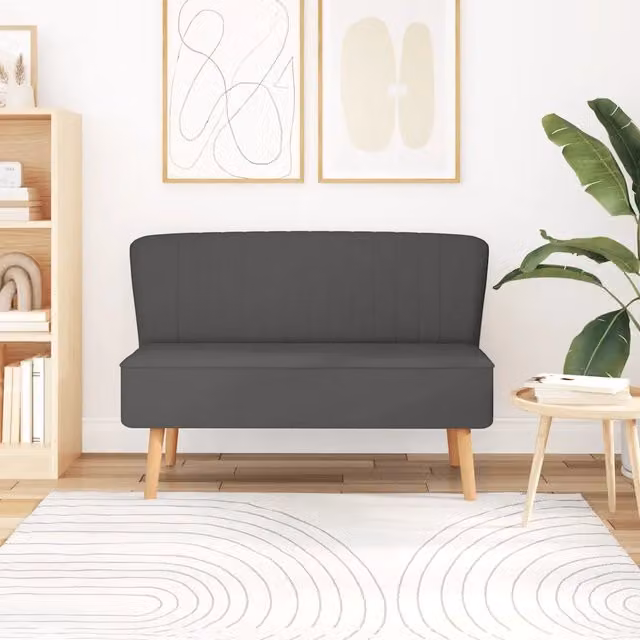 Divano in Tessuto 117x55,5x77 cm Grigio Scuro 244071