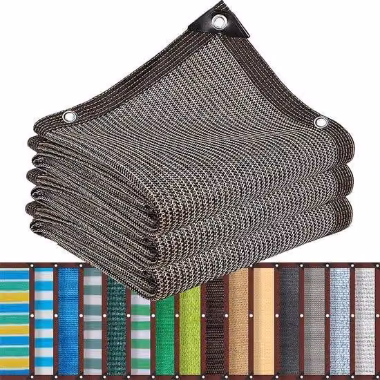 Rete ombreggiante - Rete parasole - Protegge le piante - 90% di protezione dai raggi UV - 4m x 1m - Marrone