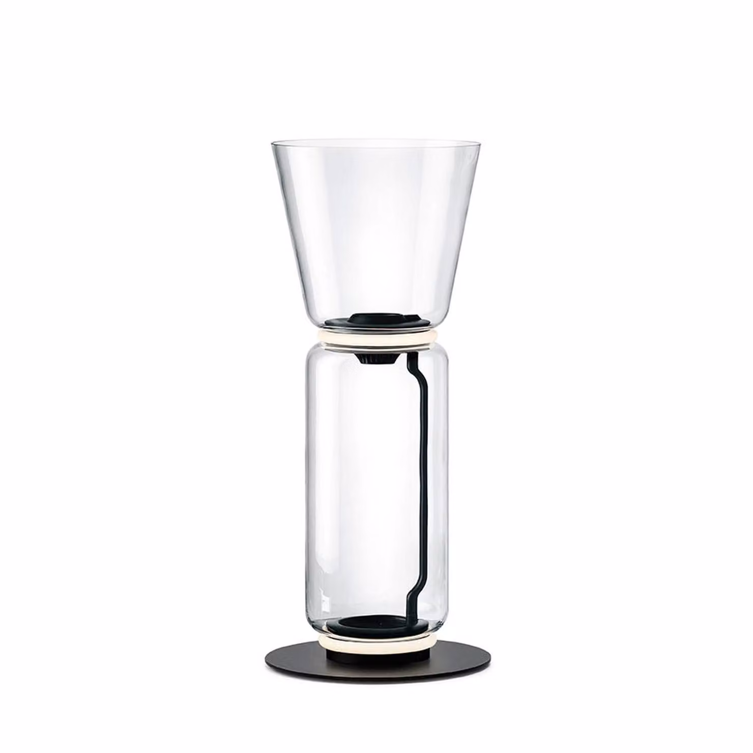 Flos - Noctambule Floor 1 High Cylinder Cone Small Base - Lampada da terra - Nero