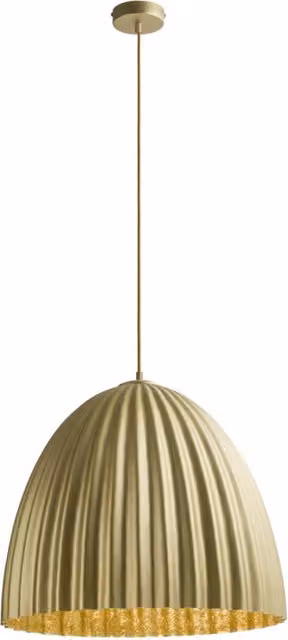 Lampada sospesa Telma oro ondulata Ø50 E27 Sigma Lighting