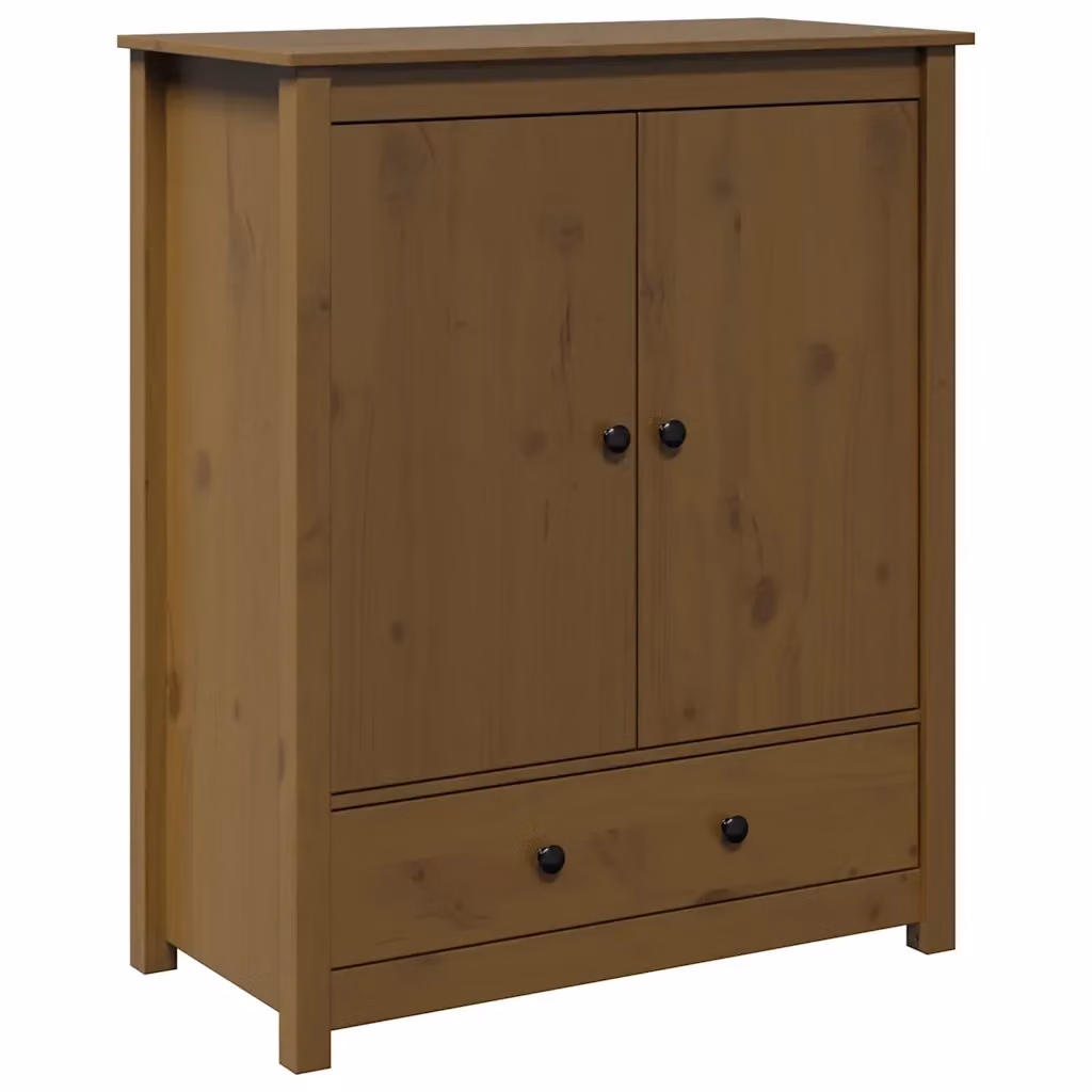 vidaXL Credenza in Legno di Pino Marrone in Stile Industrial L: 83 cm, P: 41,5 cm, H: 100 cm – 2