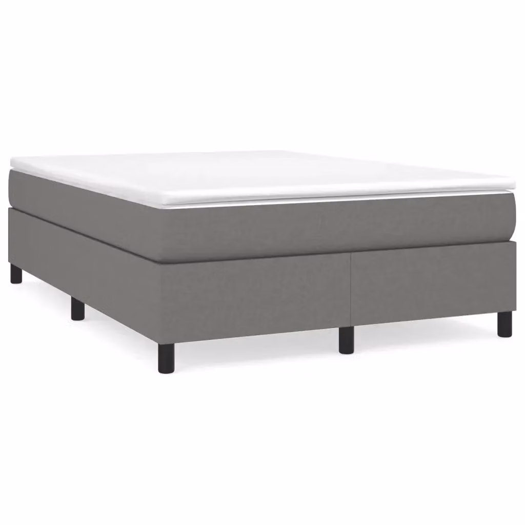 Struttura Letto a Rete a Molle Giroletto DESIGN IN Grigio Scuro in Tessuto L 140 x P 190 cm – 2