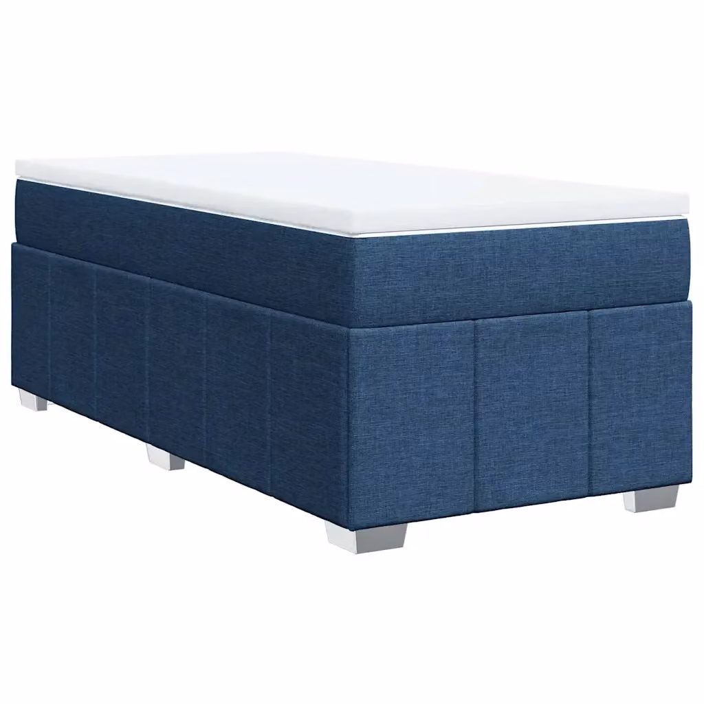 Letto Ibrido con Giroletto a Molle e Materasso vidaXL Blu e Bianco L/P: 100 x 200 cm – 2