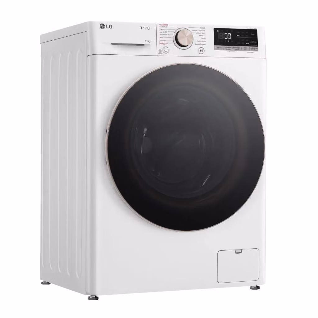 Lavatrice LG Serie R7 F4R7011TSWG Carica Frontale 11 Kg Classe A 1400 giri/min Bianco e Nero H 85 x L 60 x P 56,5 cm – 2