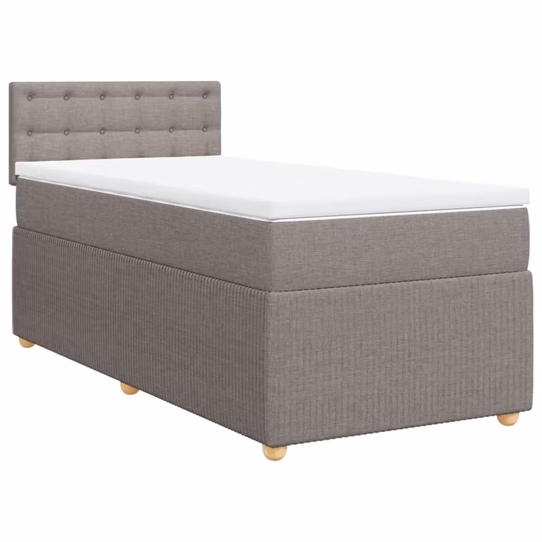Giroletto a Molle con Materasso Tortora 90x190 cm in Tessuto