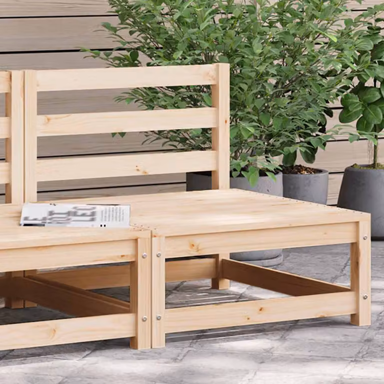 vidaXL Divano da giardino senza braccioli in legno di pino massello, L 70 cm x P 70 cm x H 67 cm