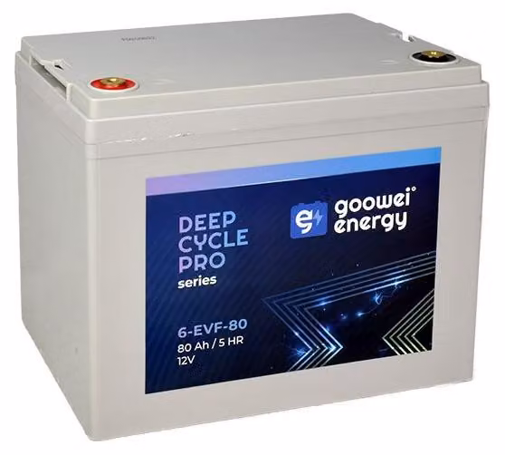 GOOWEY ENERGIE Pb fusibile di trazione accumulatore VRLA GEL 12V/80Ah (6-EVF-80)