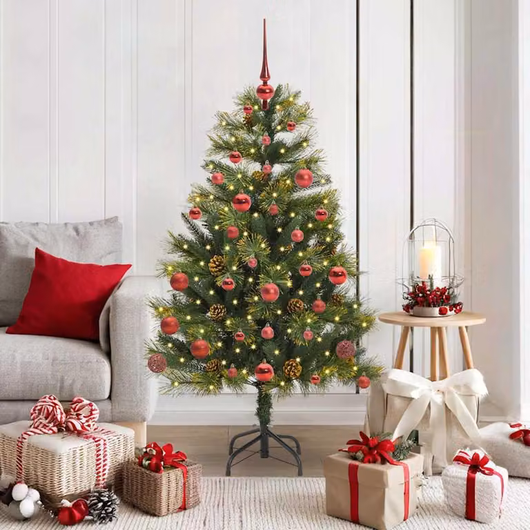 Maison Exclusive - Albero di Natale artificiale pieghevole con pigne, 150 cm