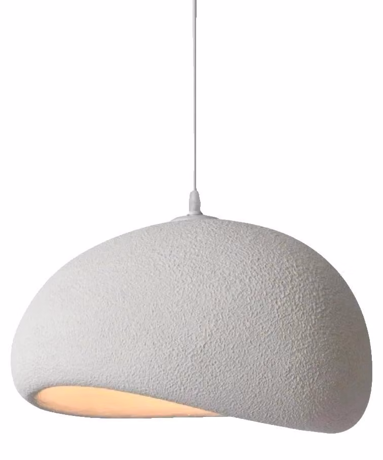 Lampada a sospensione, stile moderno, attacco E27, colore bianco, diametro 30 cm, senza lampadina