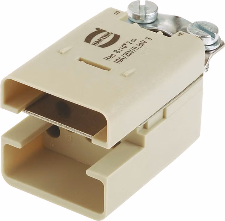 HARTING Han Brid-sti-c + Cu-Bus-sti-c Inserto maschio (M) Connettore a crimpare, 6 poli 4/2 50 V, 10 A - 1 pezzo