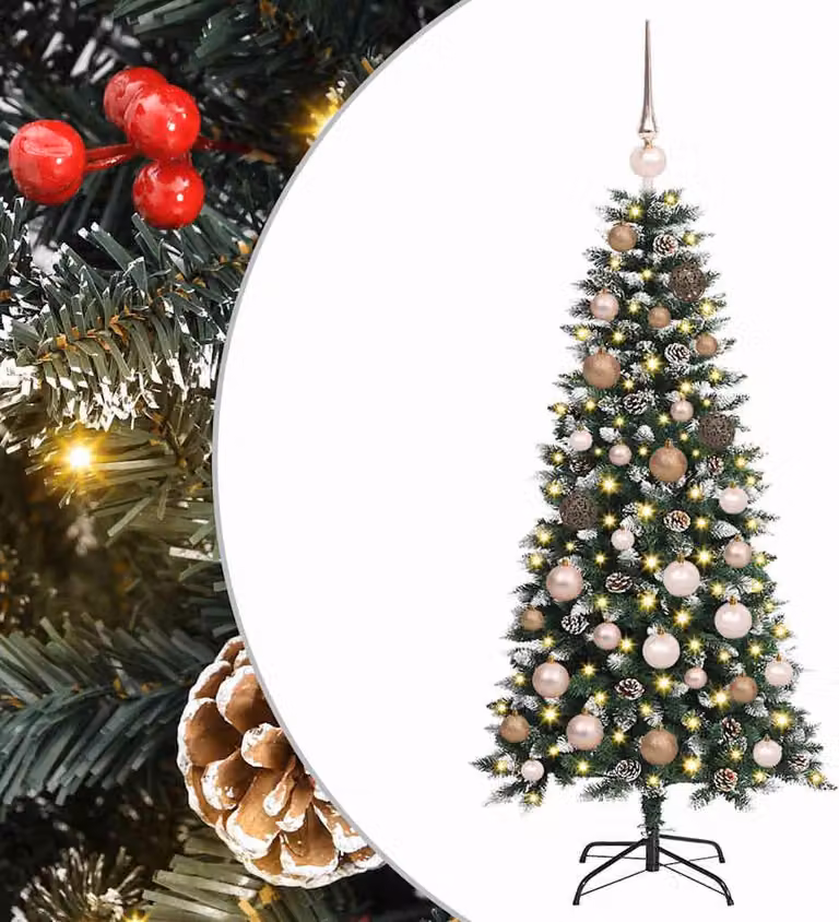 Albero di Natale artificiale con 150 LED Verde 120 cm
