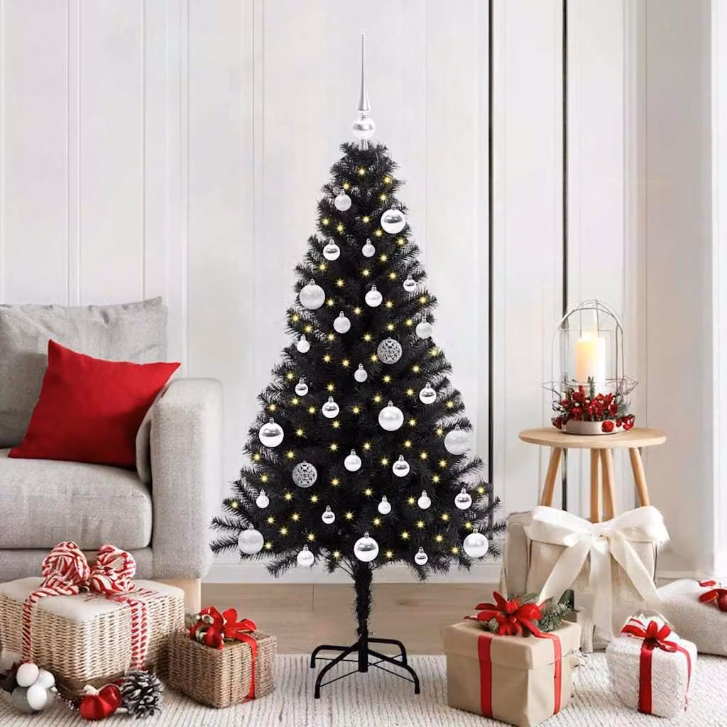 Maison Exclusive - Albero di Natale nero, 150 cm, in PVC