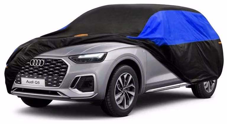 Copertura impermeabile e traspirante per auto, adatta ai modelli Audi Q5 (2008-2024), disponibile nei colori nero e blu