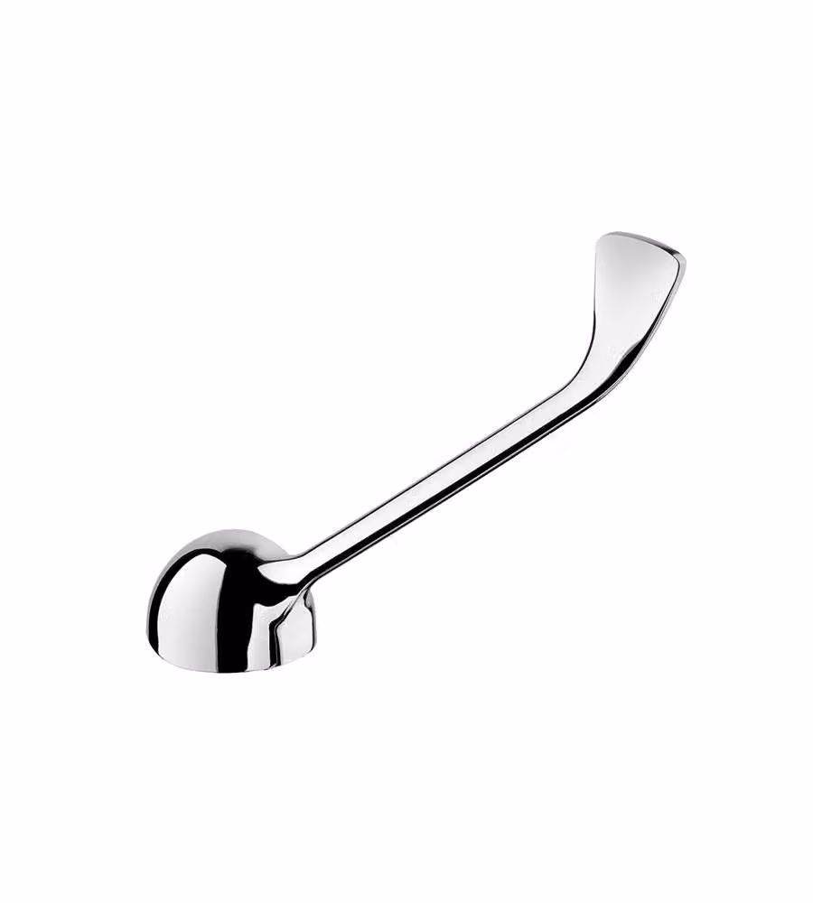 Leva clinica storta in ottone cromato, cartuccia 40 mm.