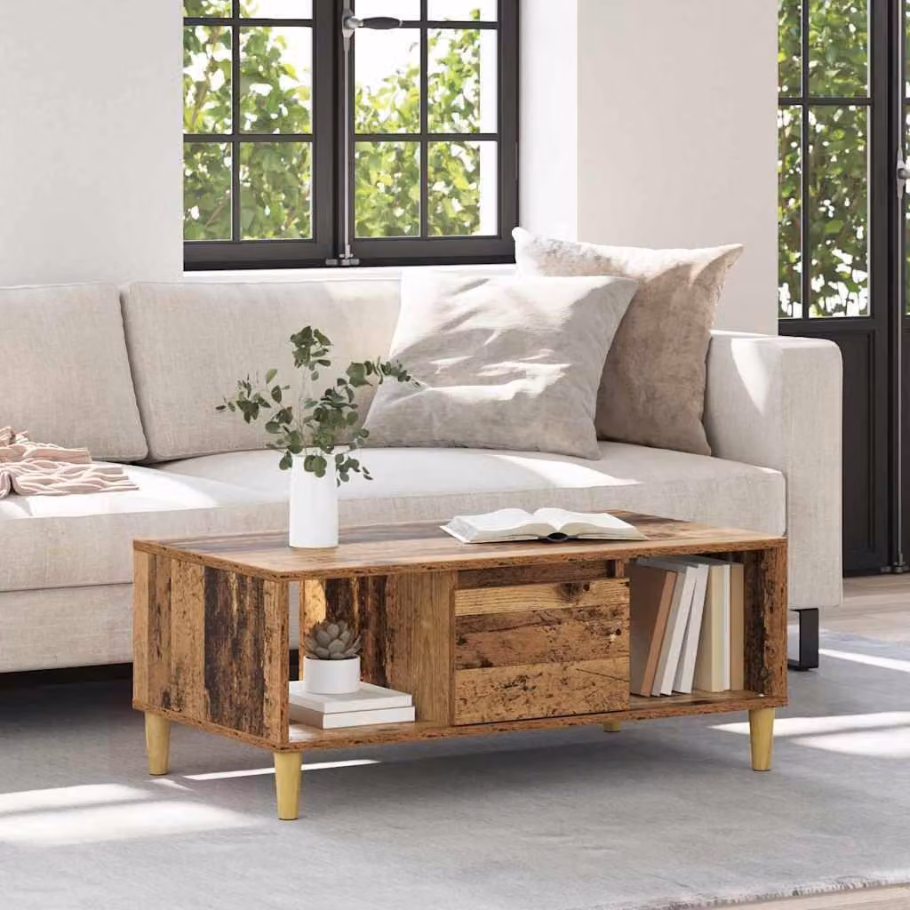 Maison Exclusive - Tavolino in legno antico 90 x 50 x 26,5 cm Materiale ligneo