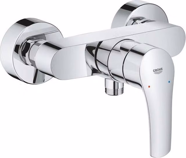 Miscelatore monocomando per doccia esterno Grohe Eurosmart con cartuccia in ceramica SilkMove e limitatore di flusso regolabile, colore cromo