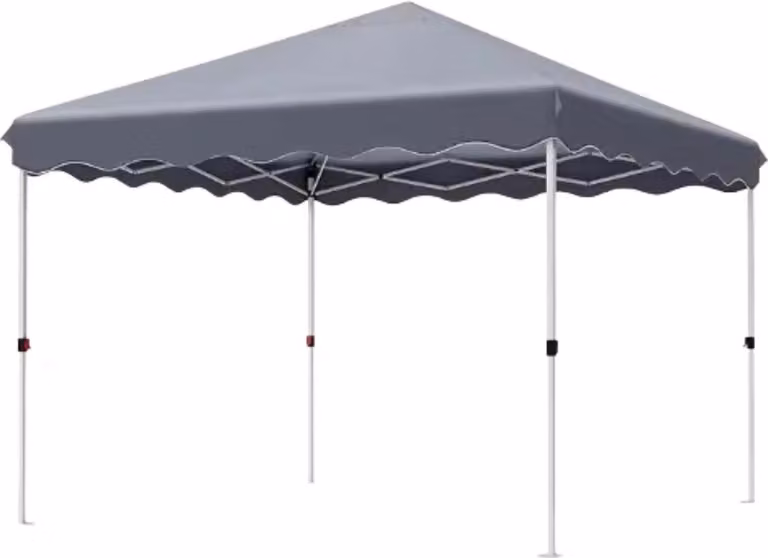 Gazebo pop-up Tavien – 3x3 m – Regolabile da 176 a 250 cm – Protezione UV 50+ e impermeabile – Grigio – Per giardino, terrazza ed eventi
