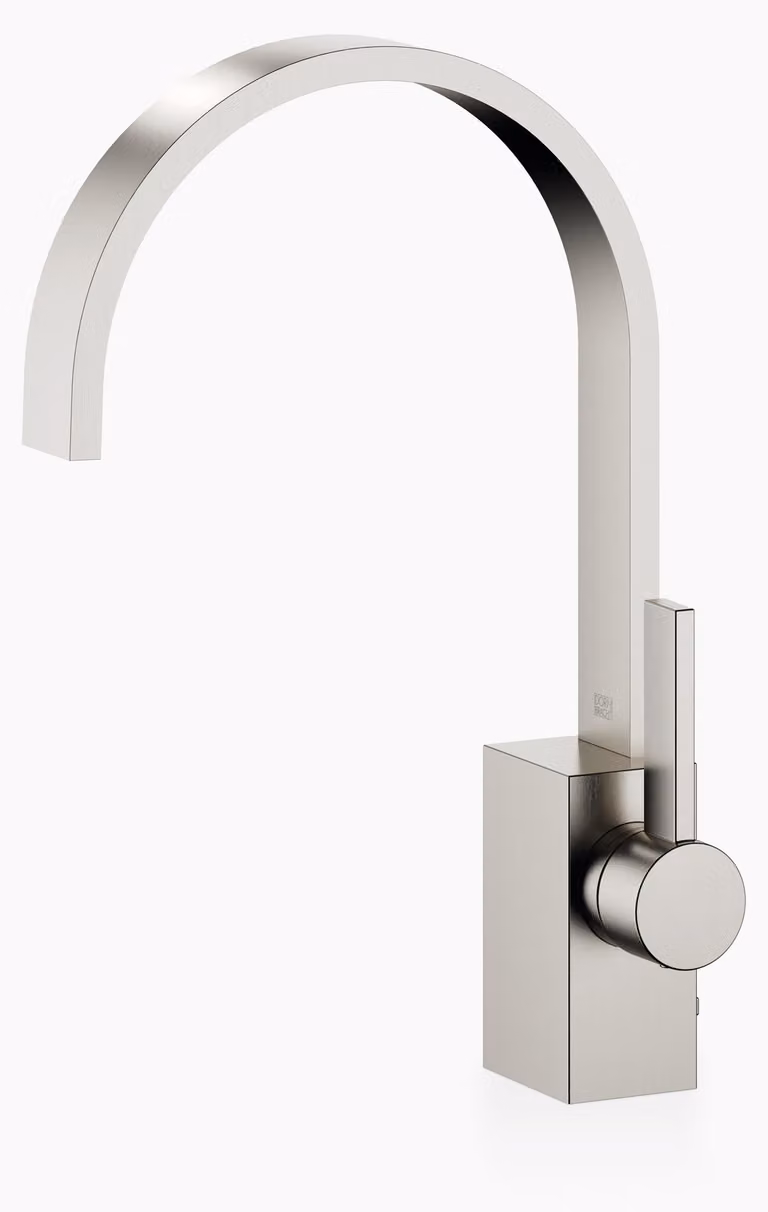 Dornbracht MEM Mitigeur monocommandé pour lavabos avec garniture d'écoulement, saillie 200mm, 33501782-06, 33501782-06