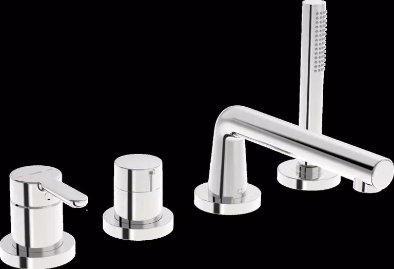 HANSA HANSADESIGNO Style Mitigeur de bain, 4 trous, saillie 190mm, 53122063, 53122063