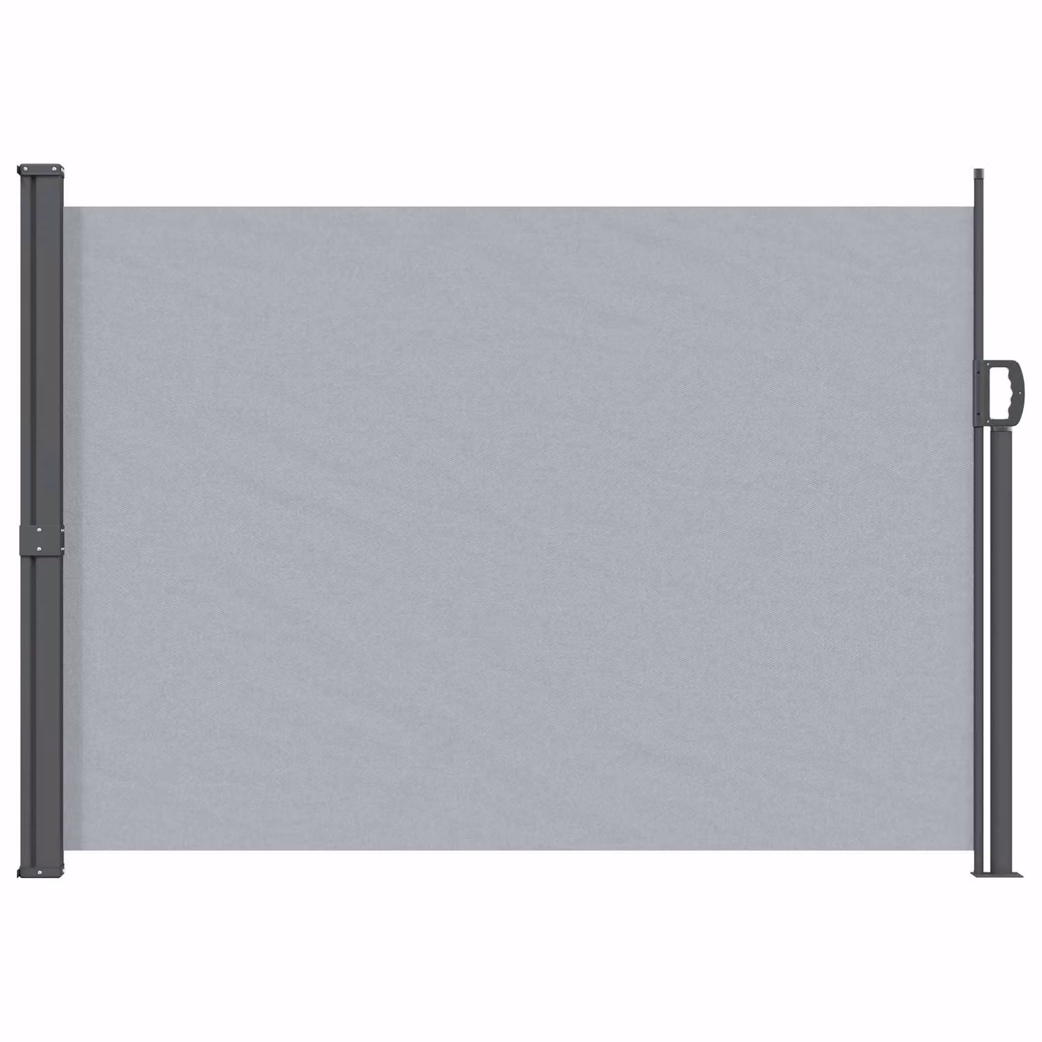Tenda laterale retrattile vidaXL in poliestere grigio, L: 300 cm, H: 120 cm