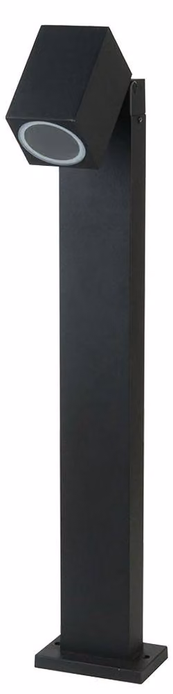 Lampada da terra, alluminio antracite, vetro, proiettore orientabile, altezza 80 cm