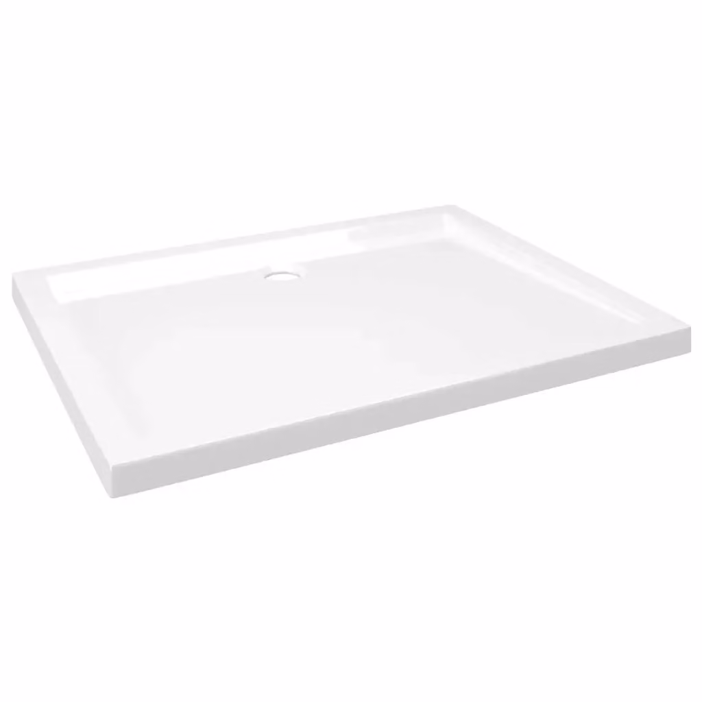 Piatto doccia rettangolare da incasso vidaXL in plastica bianca L: 110 cm, P: 80 cm – 2