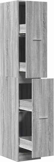 Armadio speziali 30 x 41 x 175 cm grande spazio di archiviazione design moderno in legno ingegnerizzato grigio 02_0055654