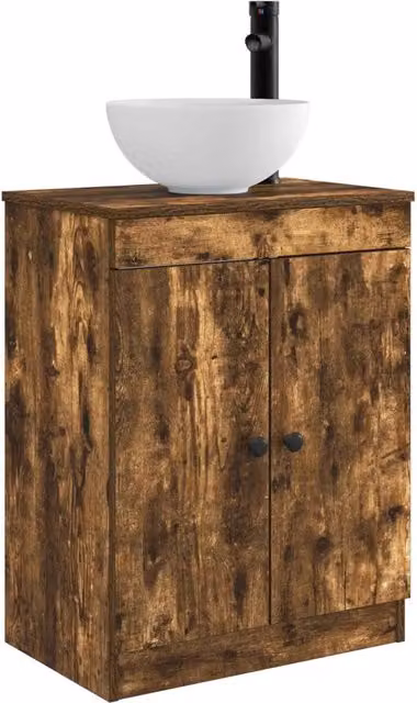 Mobile da bagno con Lavabo | Armadio Lavabo Rovere Fumo 54 x 35 x 83 cm