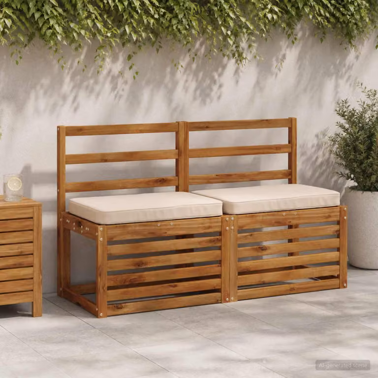 Cuscino per Panchina vidaXL VUGHT in Poliestere, Colore Beige, Design Moderno e Rettangolare