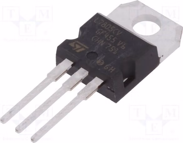 3x IC: Stabilizzatore di tensione 1,5A, linea regolata (no), 5V. L7805CV-DG, non regolato