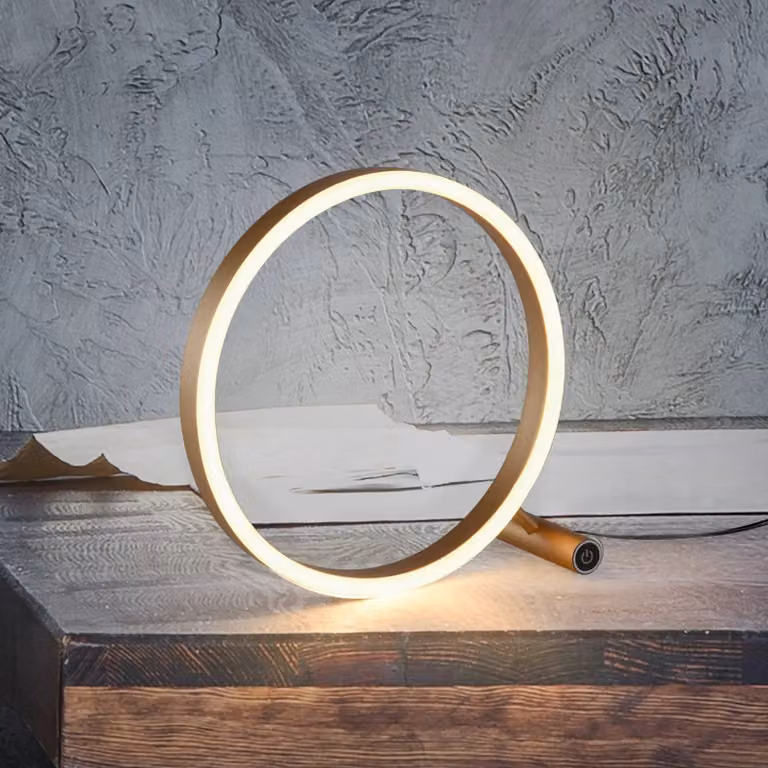 JUST LIGHT. GmbH Lampada da tavolo a LED Ritus, dimmerabile, Bronzo / Ottone antico, Soggiorno / Sala da pranzo, Alluminio, Moderno, Lampada da tavolo LED