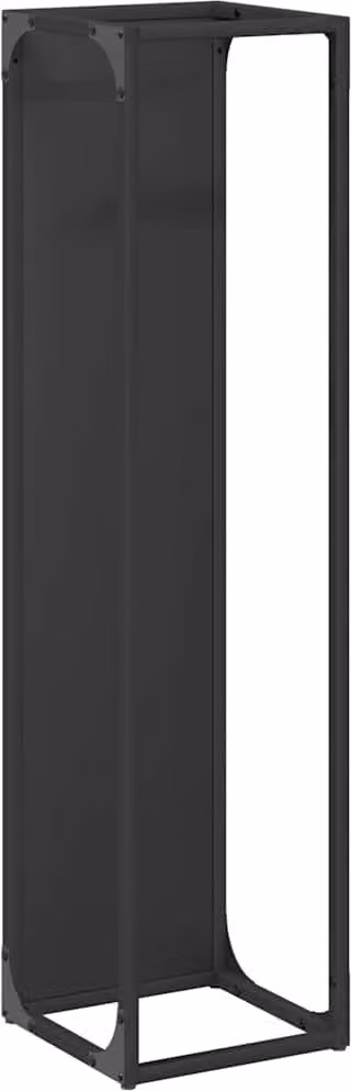 Rastrelliera per Legna da Ardere Nera 25x25x100 cm