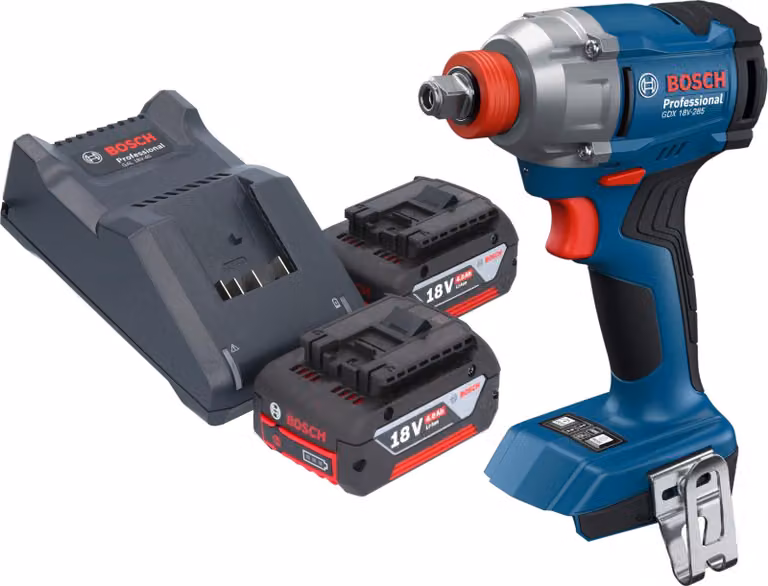 Avvitatore a impatto a batteria Bosch GDX 18V-285 Professional 18 V 285 Nm 1/4'' Brushless + 2x batteria 4,0 Ah + caricabatteria