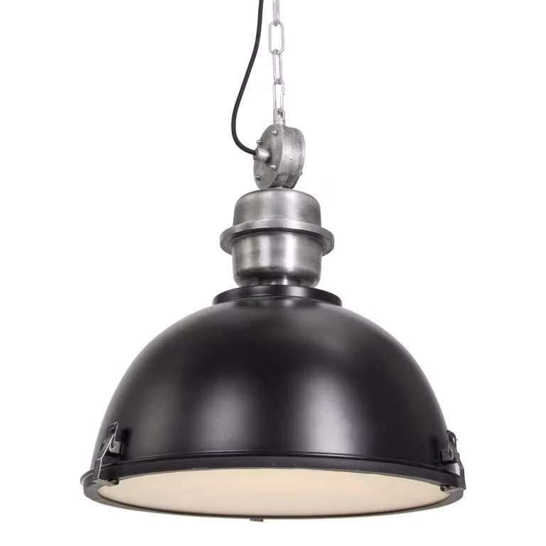 Lampada a sospensione - nero - Bikkel -  vetro metallo - Ø 42cm - E27 - 7586ZW - Steinhauer