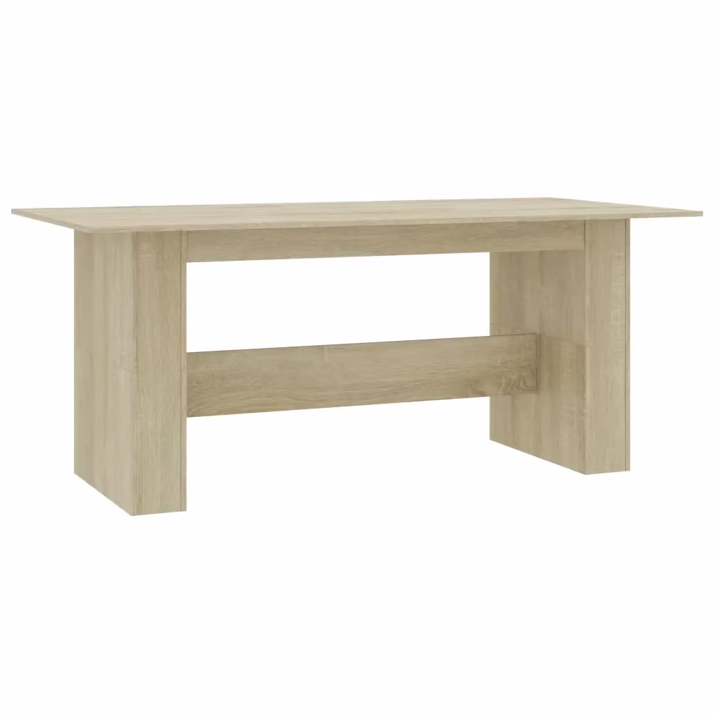 Tavolo da Pranzo Rettangolare vidaXL in Legno Rovere Marrone L: 180 cm, P: 90 cm, H: 76 cm – 2