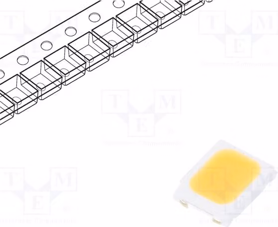 10 LED, 90, luce calda (bianco caldo), 2835, PLCC2, 14÷20 lm, SMD, angolo di emissione 120°, temperatura di colore 2650-2800K, corrente 60mA, codice prodotto: RF-27TI35DS-CF-N-Y