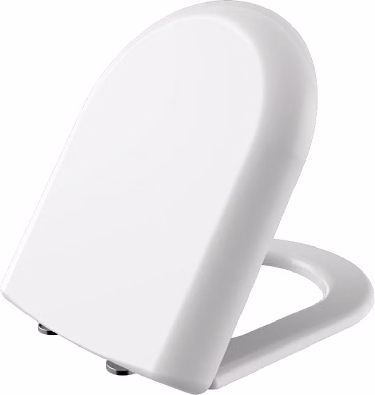 Sedile per WC GRANDE, chiusura morbida, bianco
