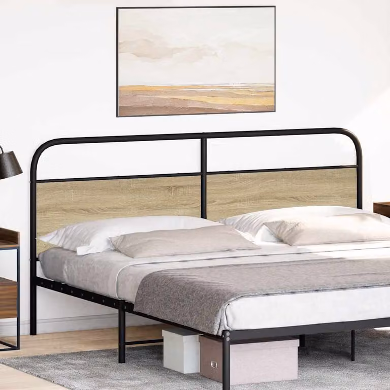 vidaXL Testiera di Ricambio Rovere Sonoma 200 cm Acciaio