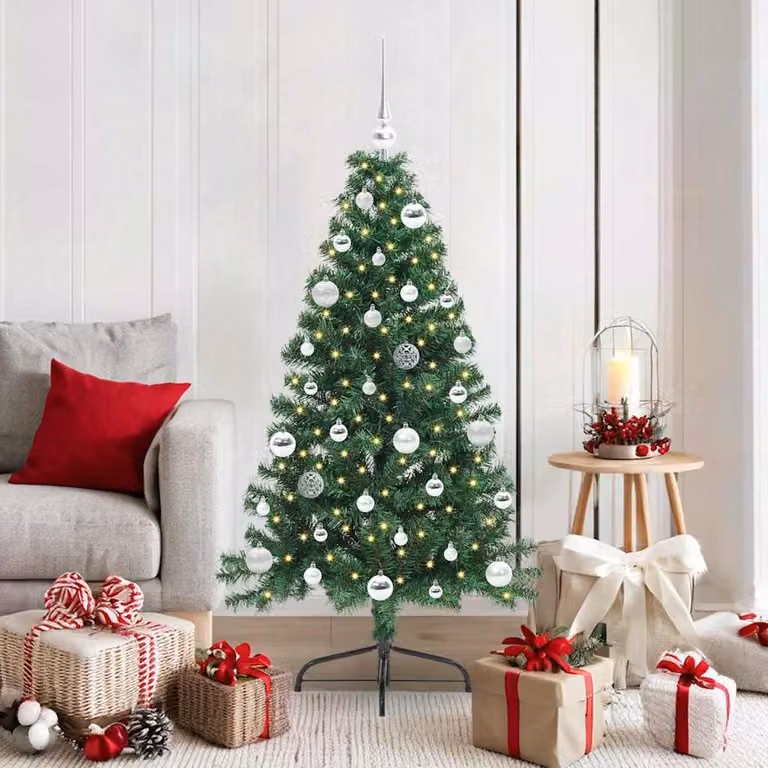Maison Exclusive - Albero di Natale artificiale preilluminato verde 150 cm PVC