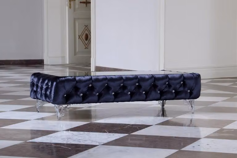 Designer Couchtisch Glastisch Tisch Chesterfield Leder Design Luxus Tische Sofa