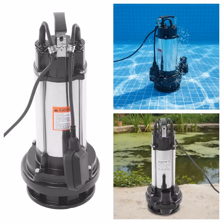 Pompa sommergibile per acque reflue - Potenza: 2200 W - Portata: 26 m³/ora - Acciaio inossidabile