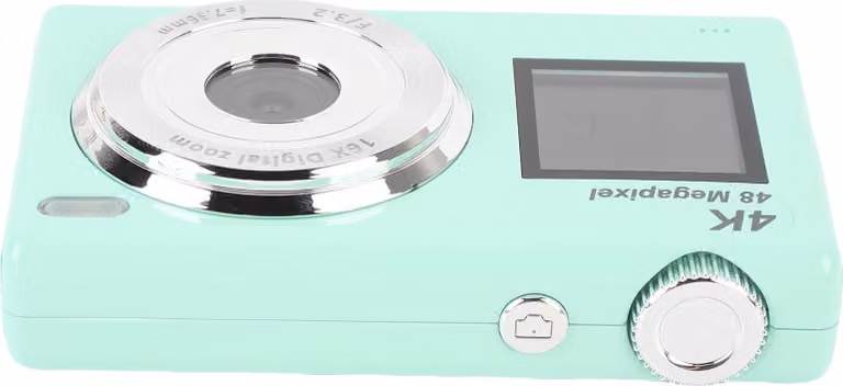 fotocamera digitale 4K, 48 MP, HD, doppio schermo, zoom 16x, autofocus, selfie per fotografia, studenti, adolescenti, verde