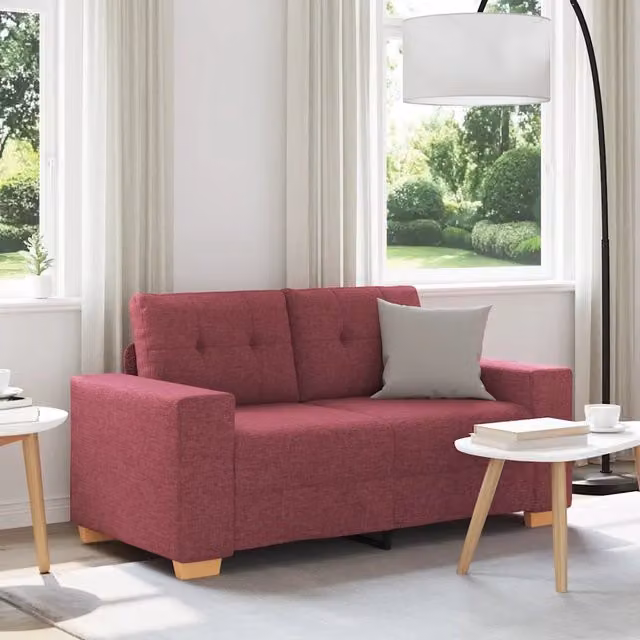 Divanetto moderno vidaXL rosso L: 160 cm, P: 77 cm, H: 82 cm – 1